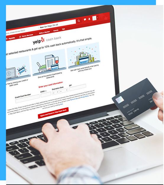 Your customers link the cashback offer to their credit cards.